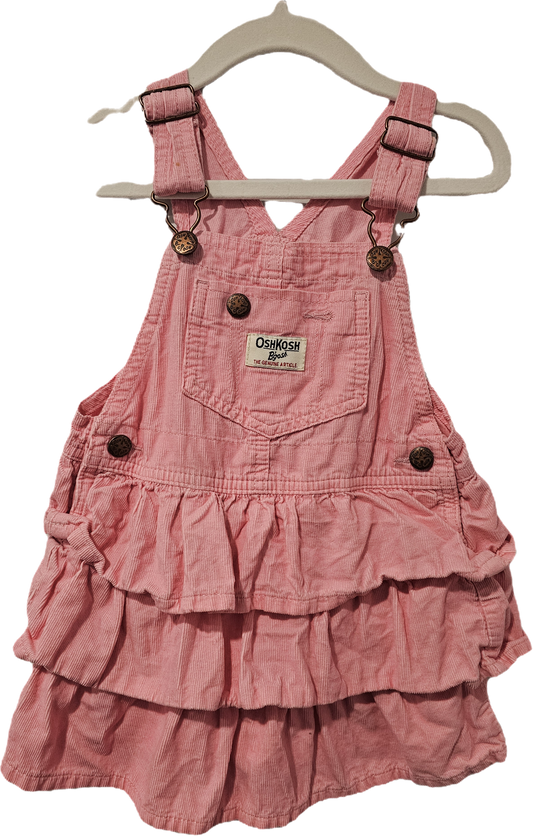 Osh Kosh Pink Corduroy Overall Skirt 3T