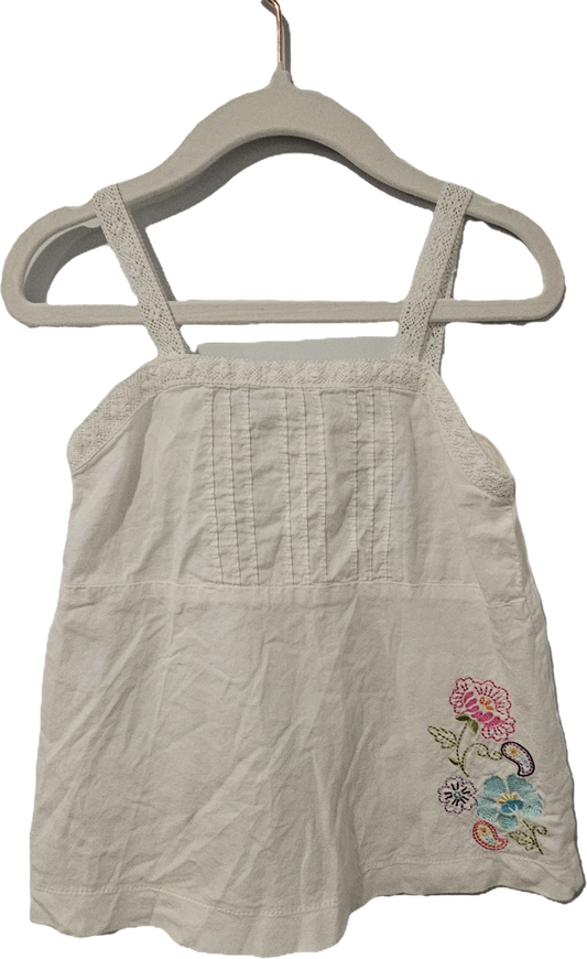 Carter's White Floral Tank Top 4T
