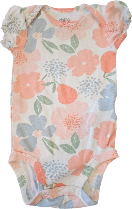 Carter's Onesie Orange Floral 3-6m