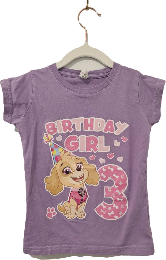 3rd Birthday Girl T Shirt Size 4