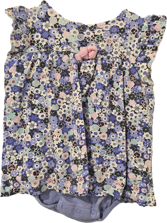 Isaac Mizrahi Romper Floral Purple Size 3-6m