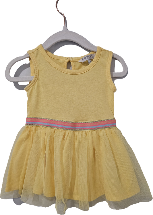 George Dress Yellow 6-12m