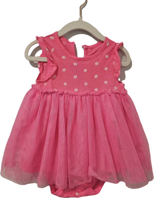 George Pink Flowers Dress Romper 18-24m