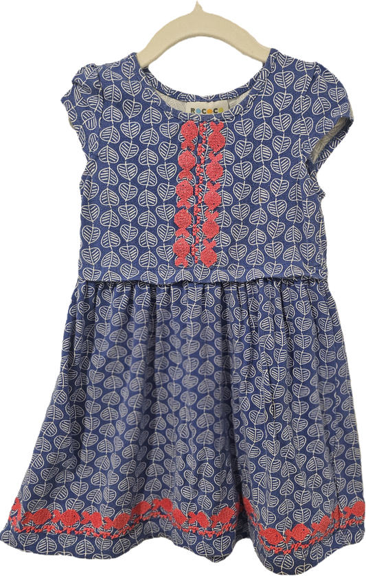 Rococo Dress Blue and Red Size 3T