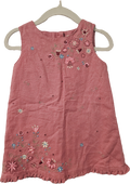 Pink Embroidered Linen Dress 12m