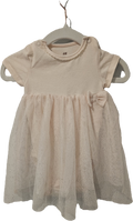 H&M Pink Sparkly Dress with Onesie 3m