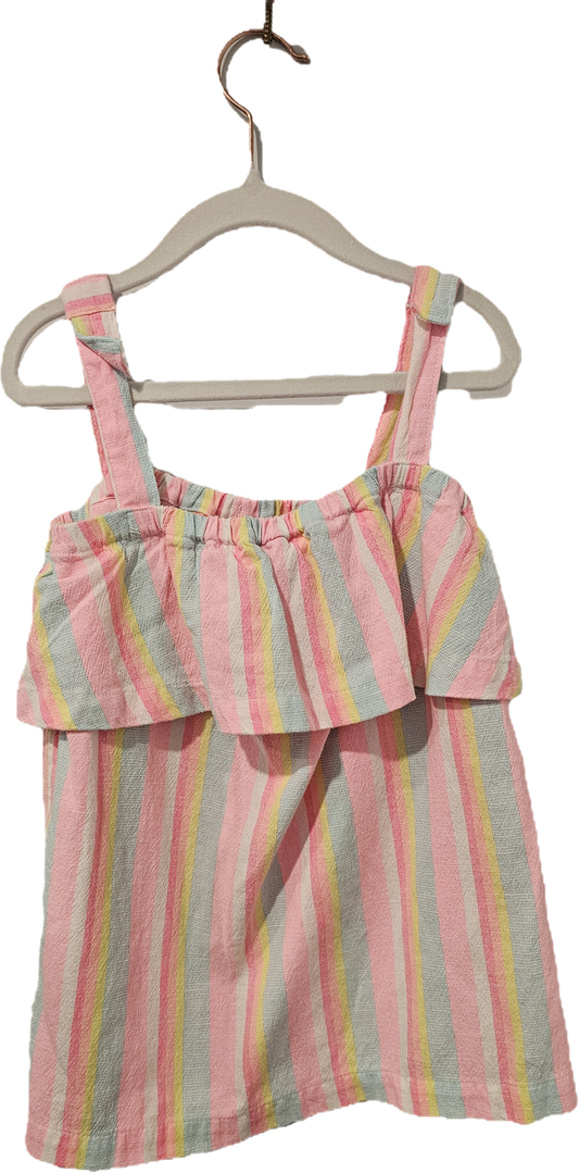 Carter's Summer Top Striped Pink and Blue 6