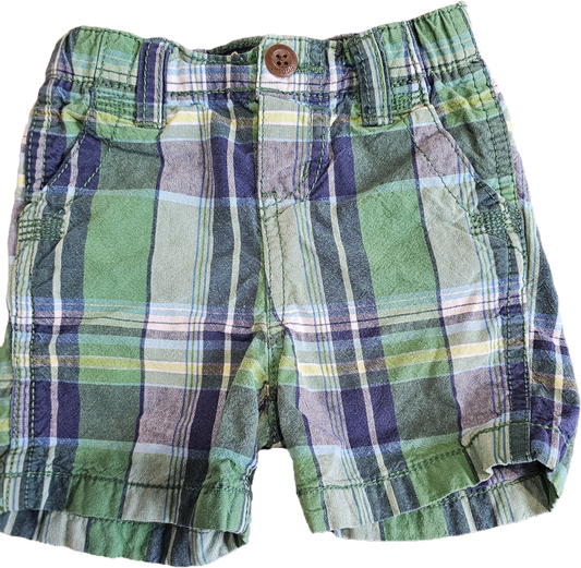 Osh Kosh Shorts Green Plaid 9m