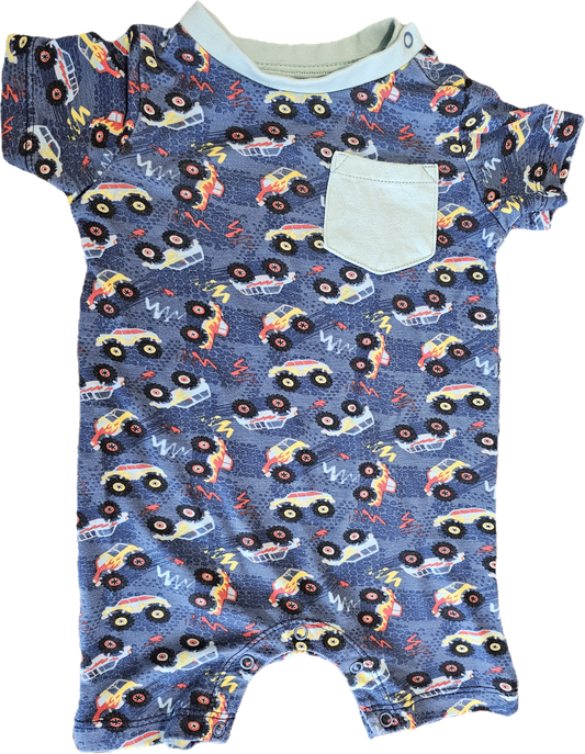 Monkey Bars Romper Truck 3-6m