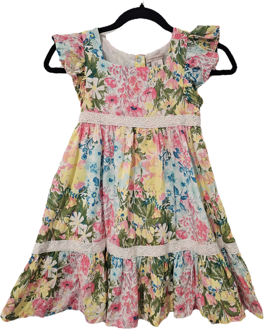 Catherine Malandrino Yellow Floral Dress 8