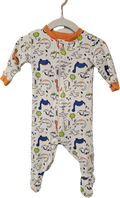 George Sleeper Orange Dinos 0-3m