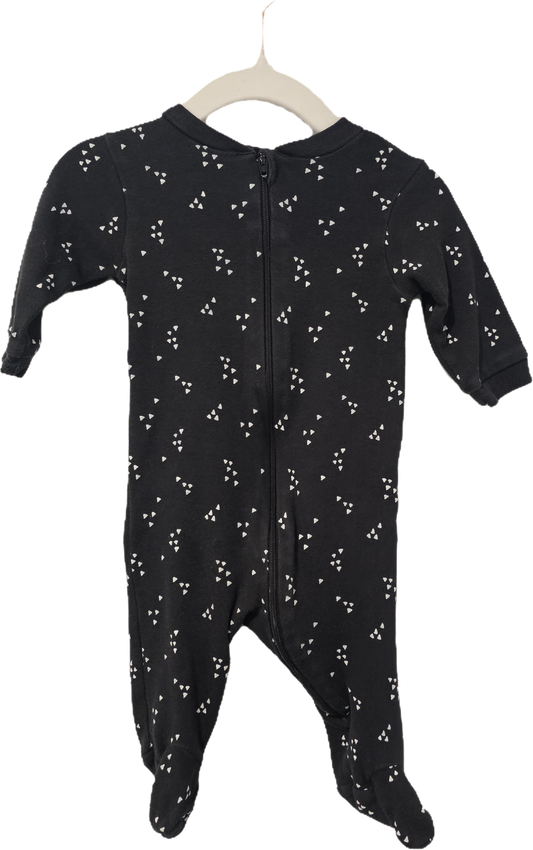 George Black White Sleeper 3-6m