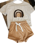 Unknown Two Piece Rainbow Shirt and Shorts 12-18m