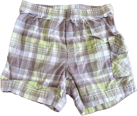 Carter's Green Plaid Shorts 6m