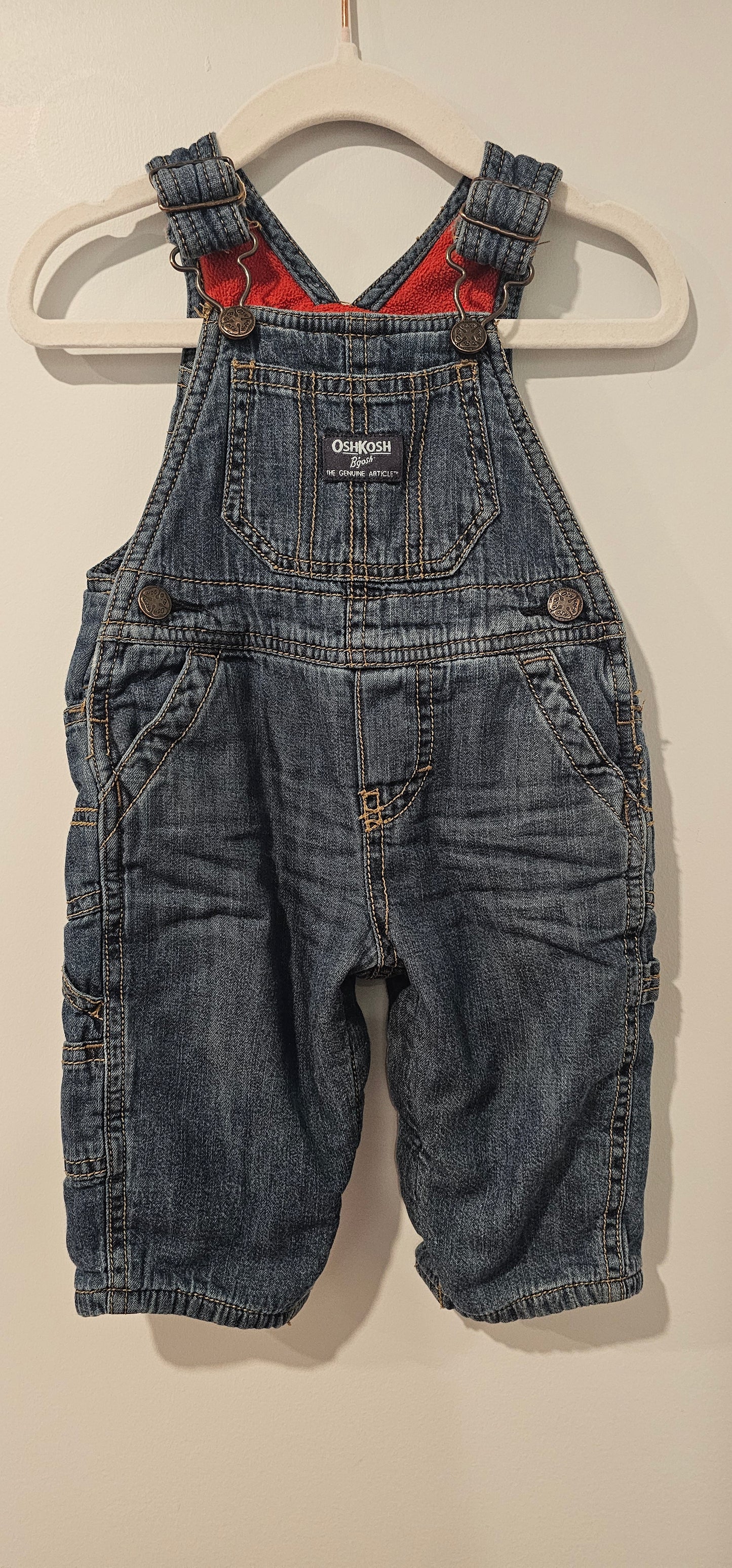 Osh Kosh Lined Denim Overalls 6m