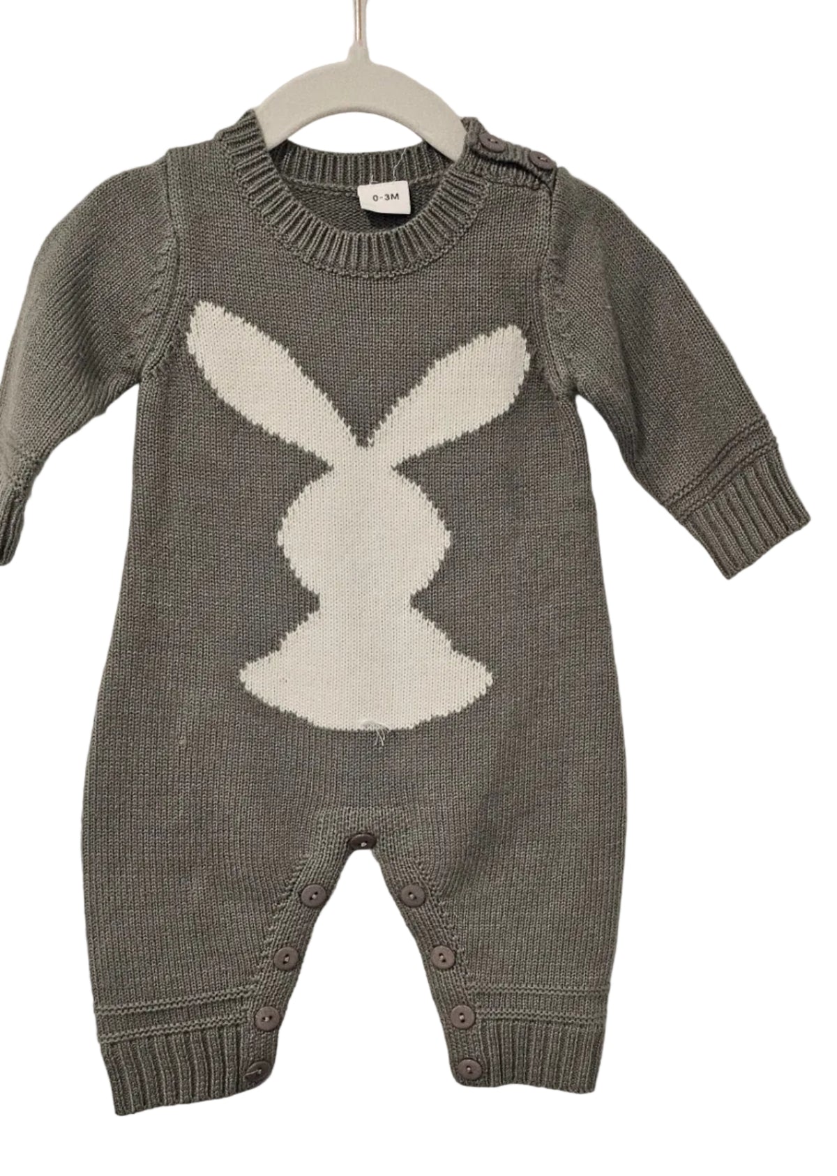 Knit Bunny Full Piece 0-3m
