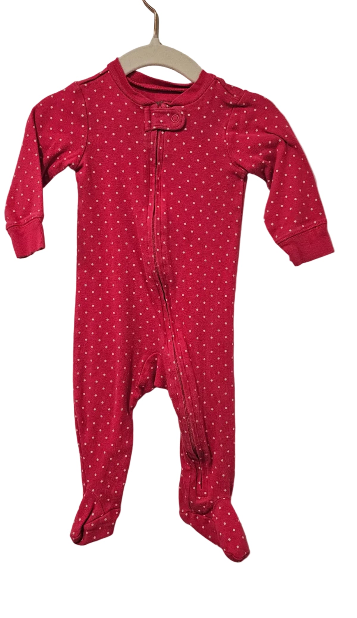 Carter's Polka Dot Pink Sleeper 6m