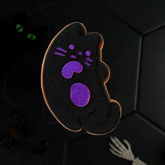 Happy Hippo Black Cat Bath Bomb with Shoe Charm