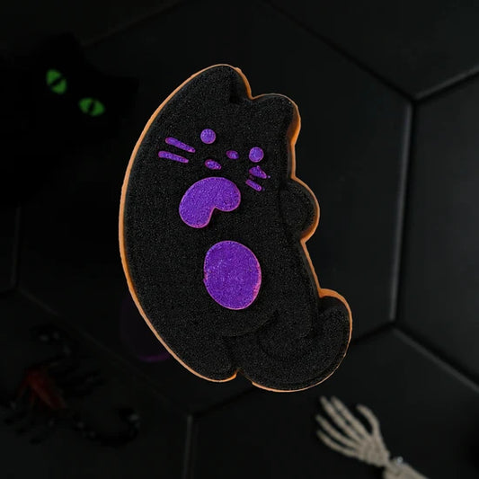 Happy Hippo Black Cat Bath Bomb with Shoe Charm
