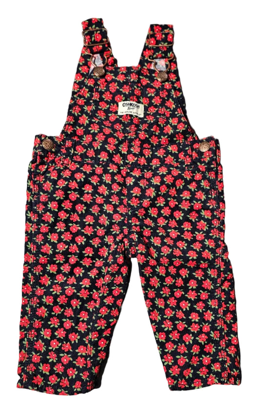 Osh Kosh B'Gosh Floral Corduroy Overalls 6m