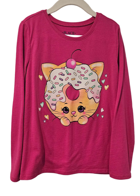 The Children's Place Long Sleeved Cat Shirt 7-8