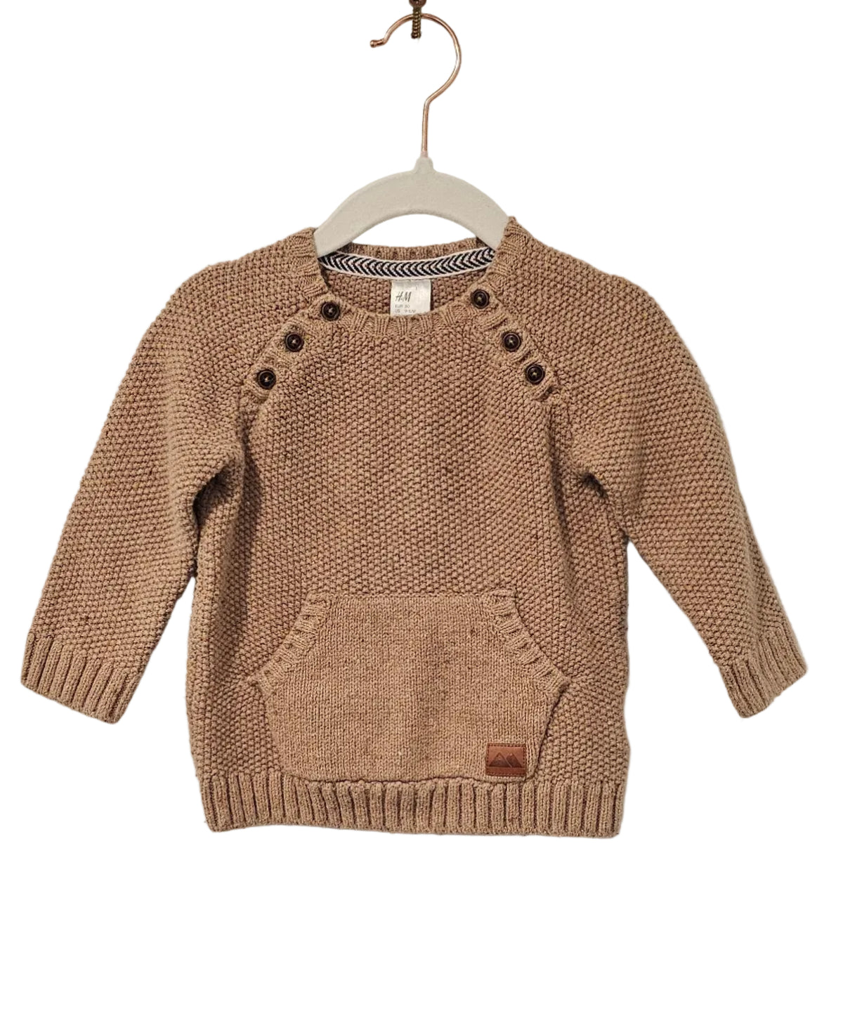H&M Pullover Brown Sweater 9-12m