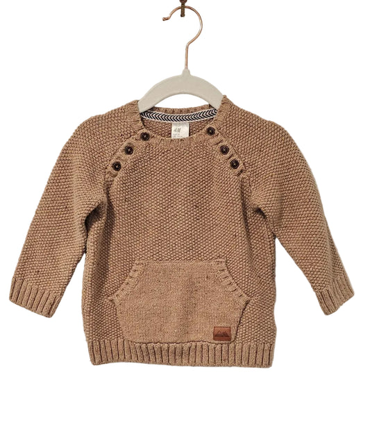 H&M Pullover Brown Sweater 9-12m
