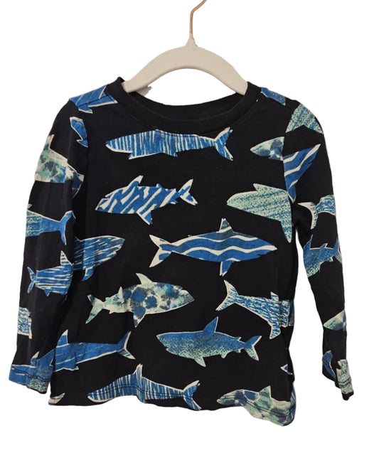 Old Navy Shark Long Sleeved Shirt 2T