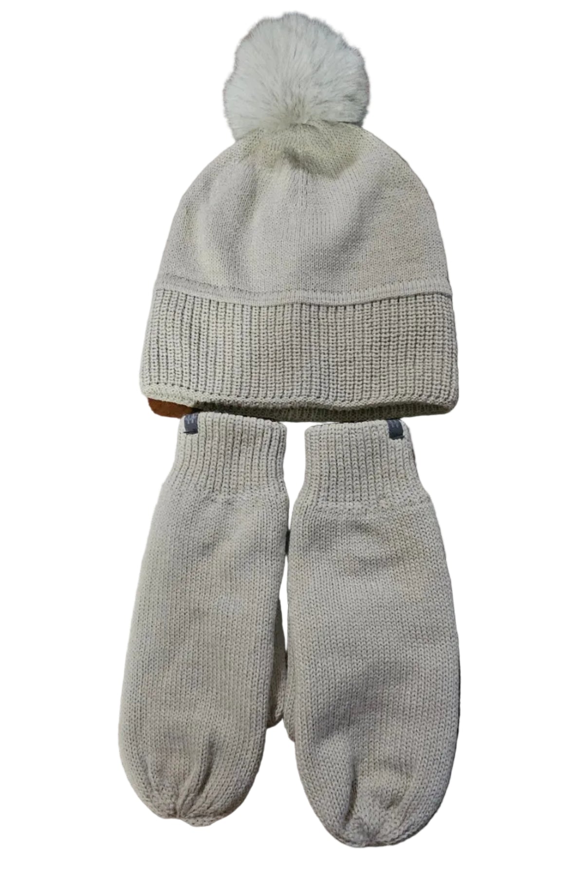 Hot Paws Knit Hat & Mittens Set Size 4-7