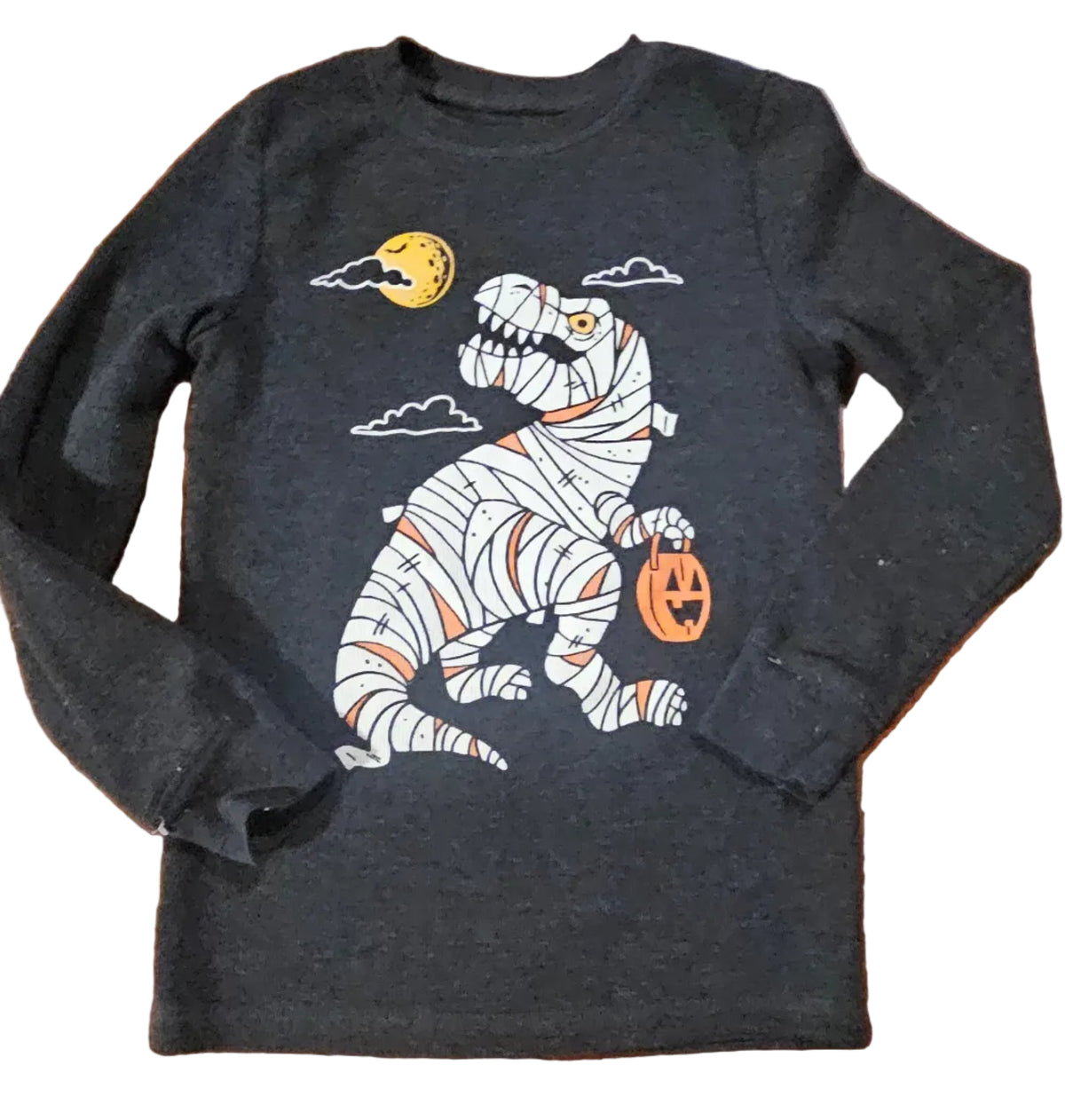 Jumping Beans Halloween Mummy Dino Long Sleeve Top Size 8