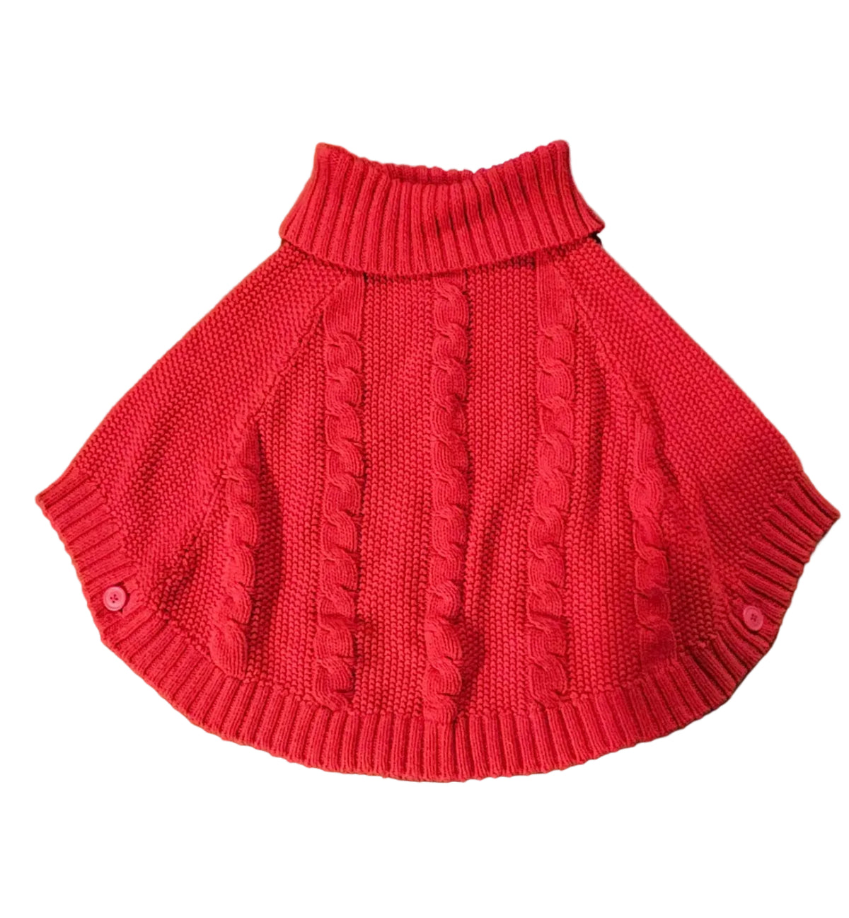 Carter's Red Cable-Knit Poncho Size 8
