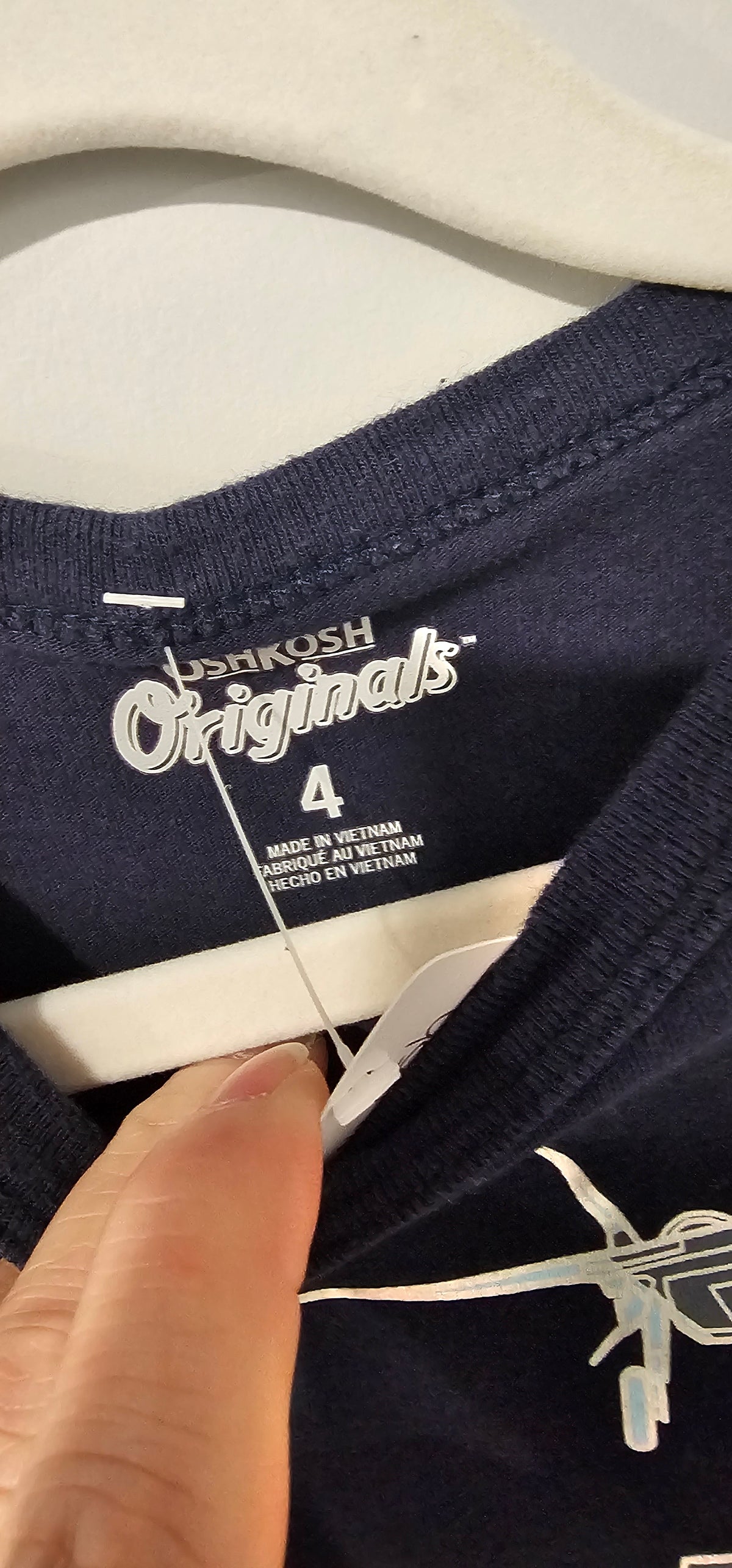 OshKosh Originals size 4 tag closeup
