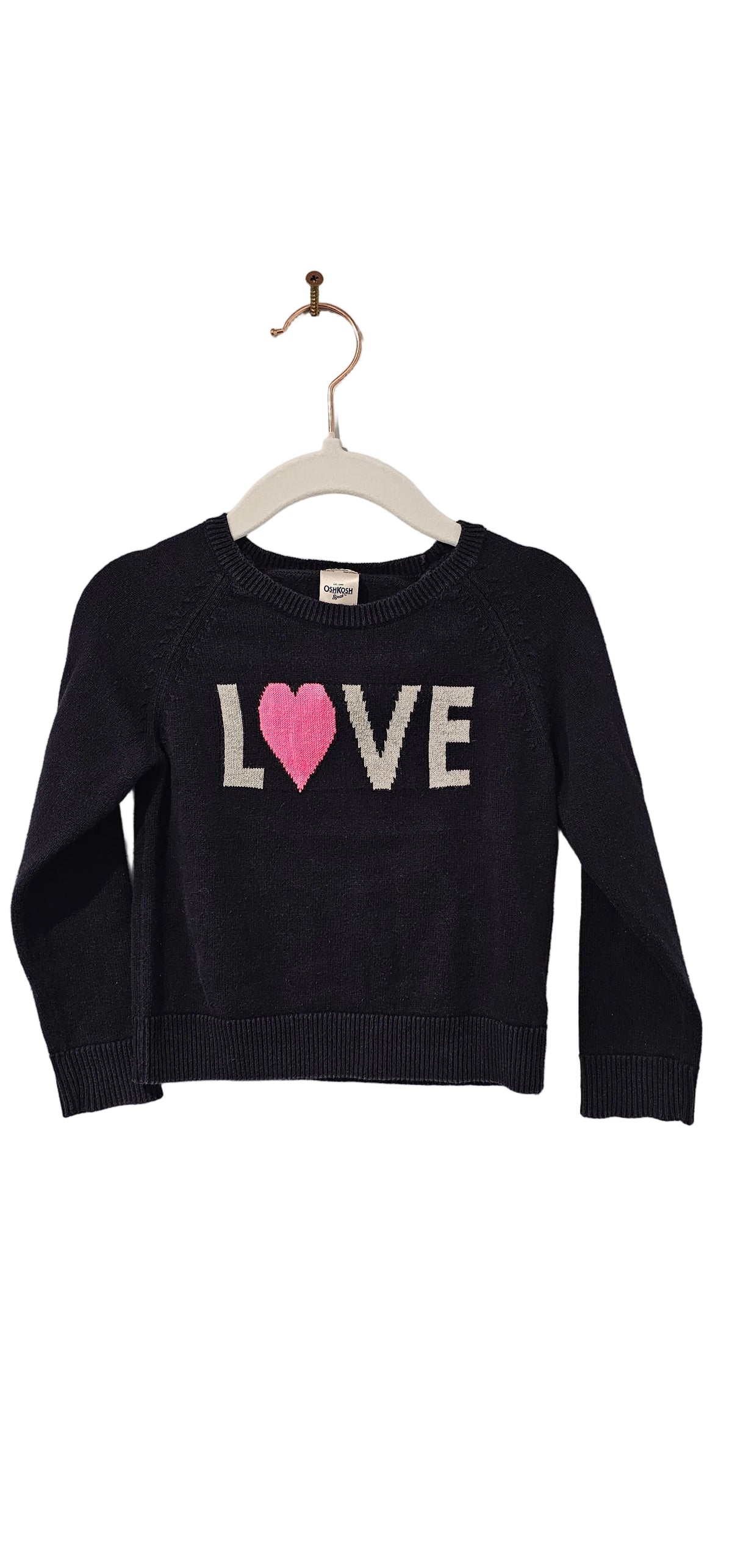 OshKosh B'gosh Navy LOVE Knit Sweater 2T