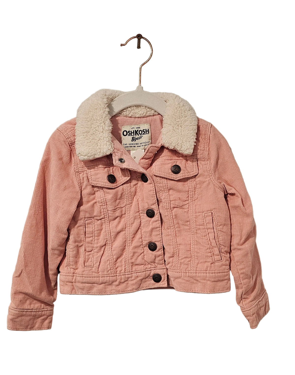 OshKosh B'gosh Blush Pink Corduroy Sherpa Collar Jacket 2T