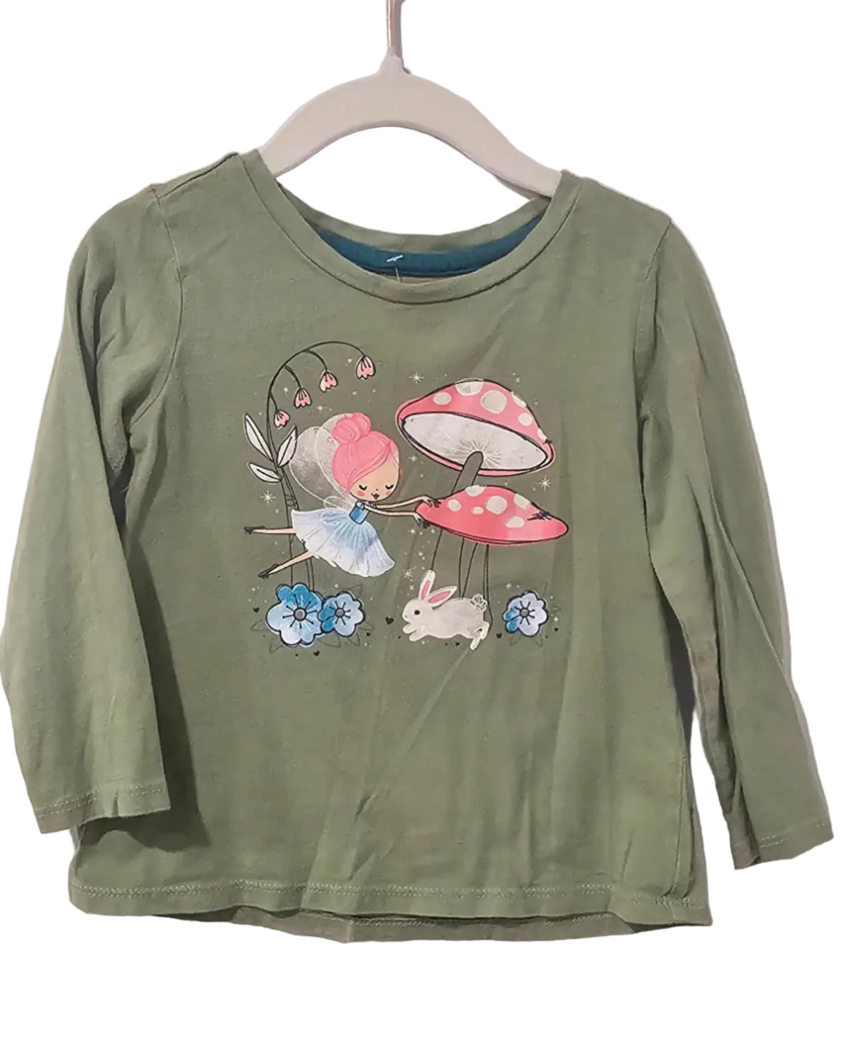 George Sage Green Woodland Fairy Graphic Long-Sleeve Tee 3T