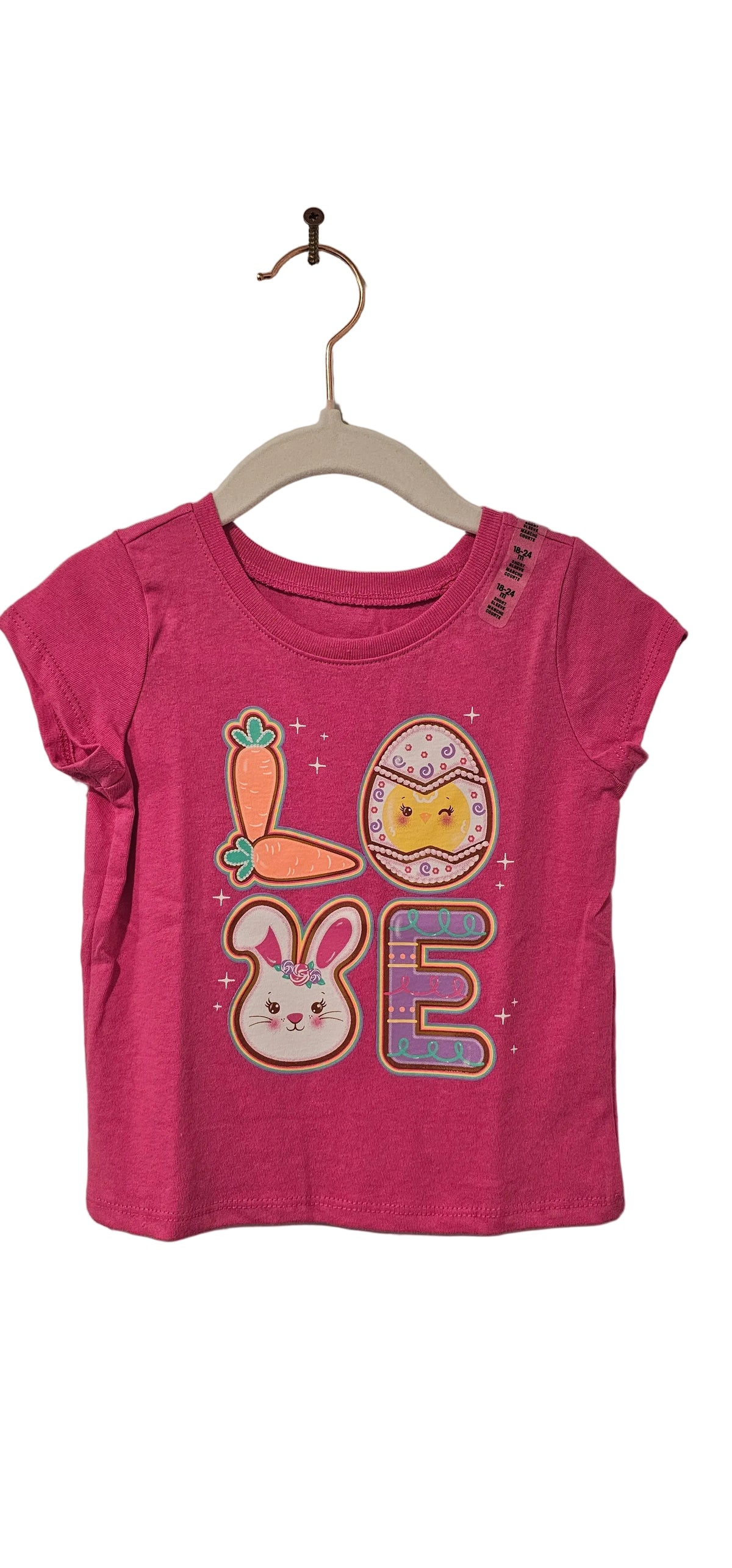 Pink The Children’s Place Easter LOVE T-shirt