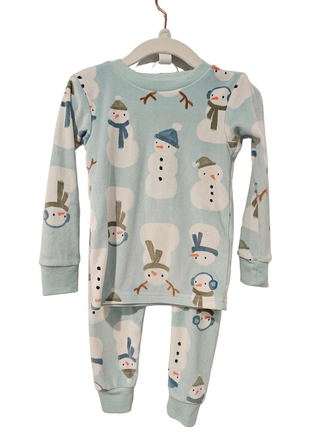 Carter's light blue snowman pyjama set, size 2T