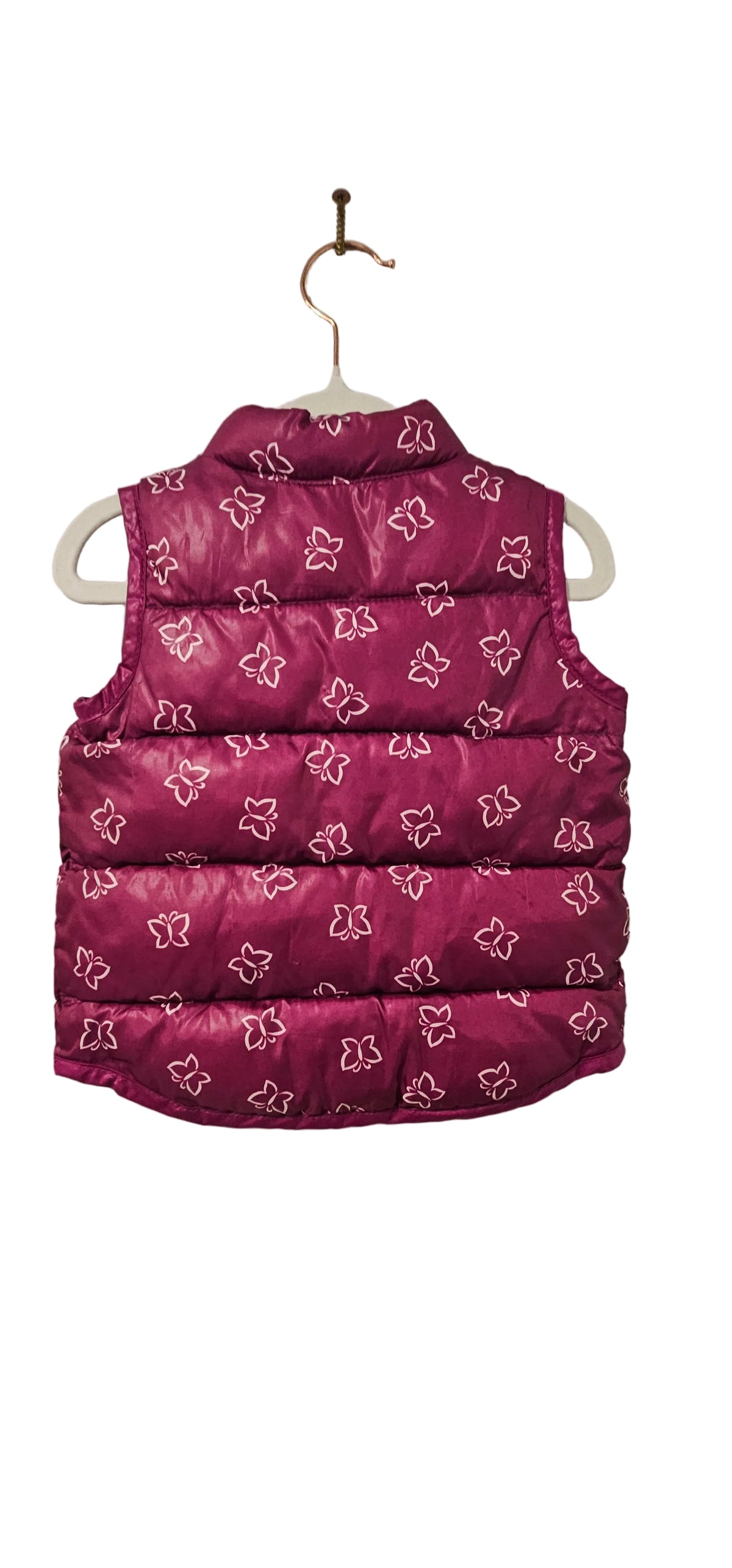 Back of Old Navy quilted butterfly vest