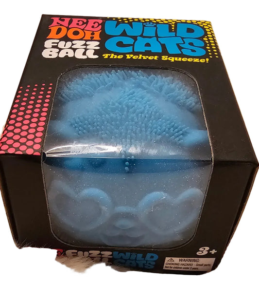 NeeDoh Fuzz Ball Wild Cats, Blue – New