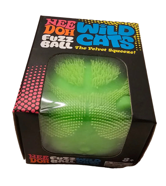 NeeDoh Fuzz Ball Wild Cats, Green – New