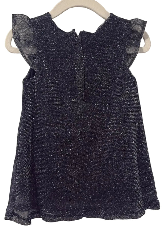 Back of navy Joe Fresh shimmer dress