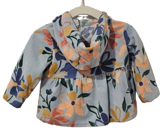 Back of Carter’s floral hooded jacket