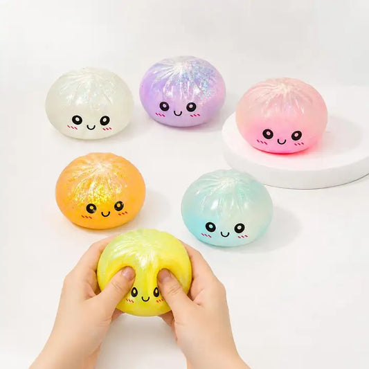 Glow in the Dark Bao Bun Dumpling Squeeze Squishy Stress Relief Toy