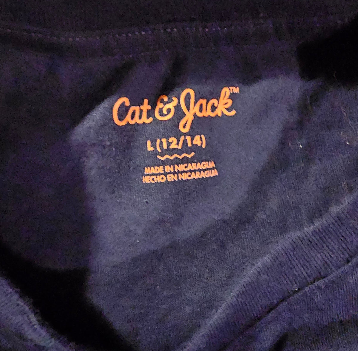 Cat & Jack label, size L (12/14)