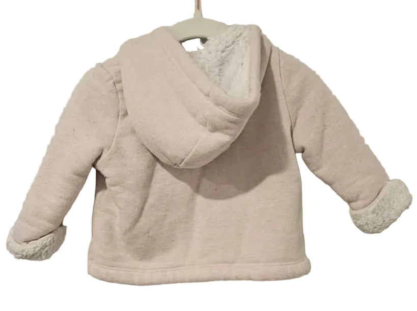 Back of pale pink Joe Fresh hooded jacket