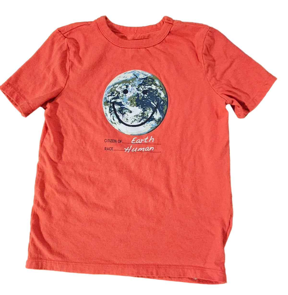 Gap Kids coral Earth graphic t-shirt