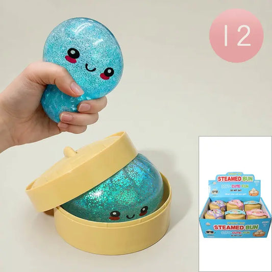 Mystery Squishy Glitter Dumpling Stress Relief Toy