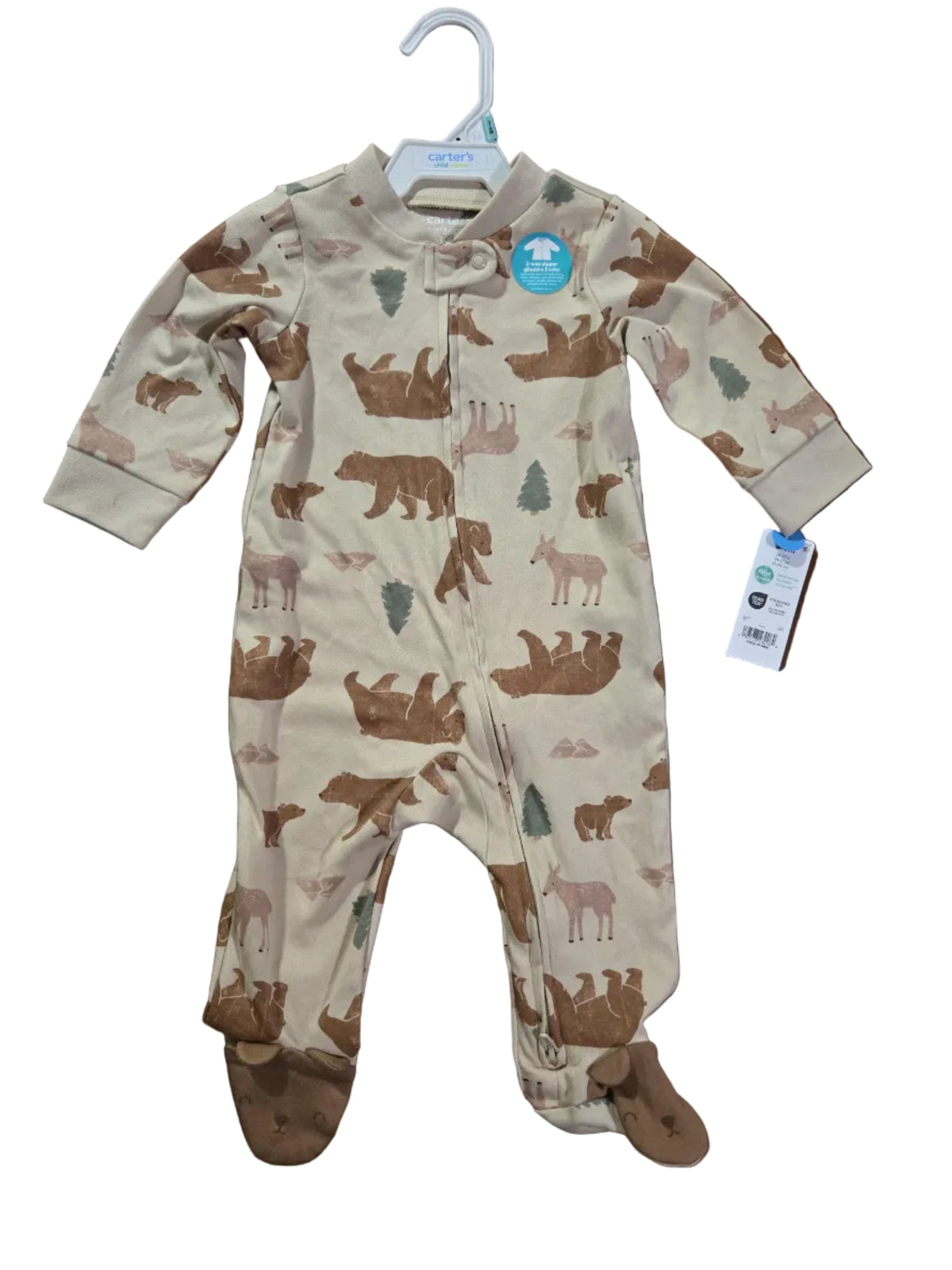 Carter's Child of Mine Woodland Print Footed Sleeper, 3-6M – New With Tags
