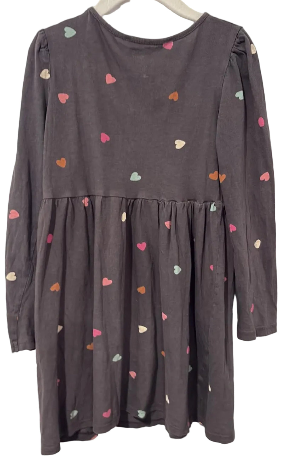 H&M heart-print dress, back view