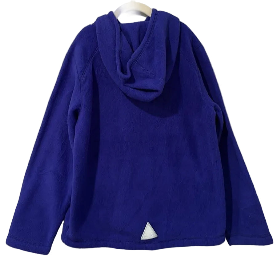 Back of L.L.Bean fleece hoodie showing attached hood